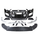 2017-2019 For A3/S3 8V.5 RS3 Style Front Bumper With ACC Honeycomb Grille Front Lip
