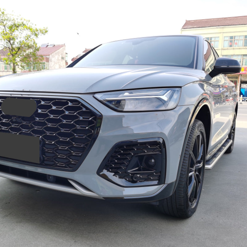 2022-2025 For Audi Q5 SQ5 B9.5 Front Bumper Down Grille Honeycomb Style S Line Fog Light Grilles