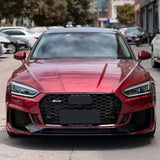 2017-2019 For A5/S5 B9 Front Bumper Facelift RS5 Style Body Kits With ACC Honeycomb Grille Front Lip