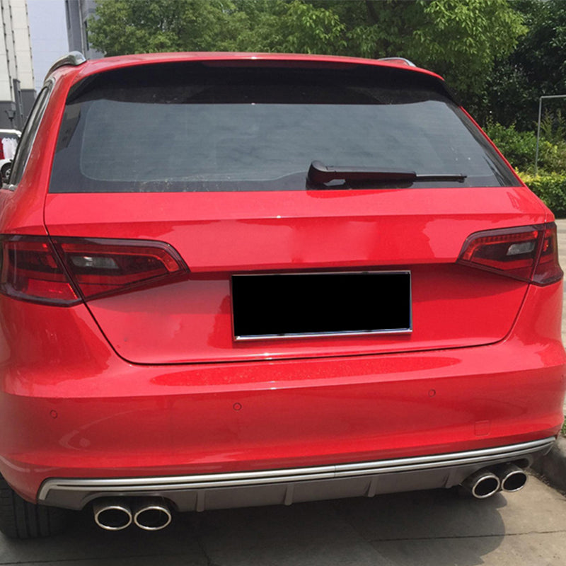 2013-2016 For Audi A3 S3 8V Non S-line rear diffuser and tailpipe