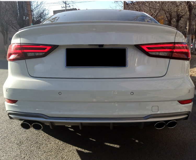 2017-2019 For Audi A3 S3 8V.5 Non S-line rear diffuser and tailpipe