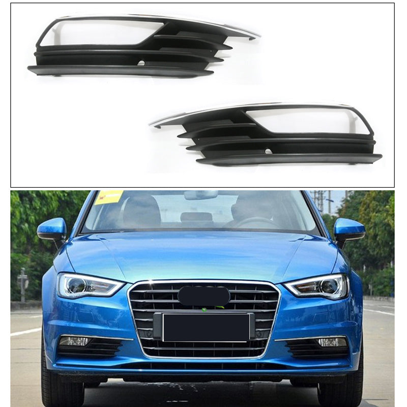 2013-2016 For Audi A3 S3 8V Front Bumper Down Grille Honeycomb Style Fog Light Grilles