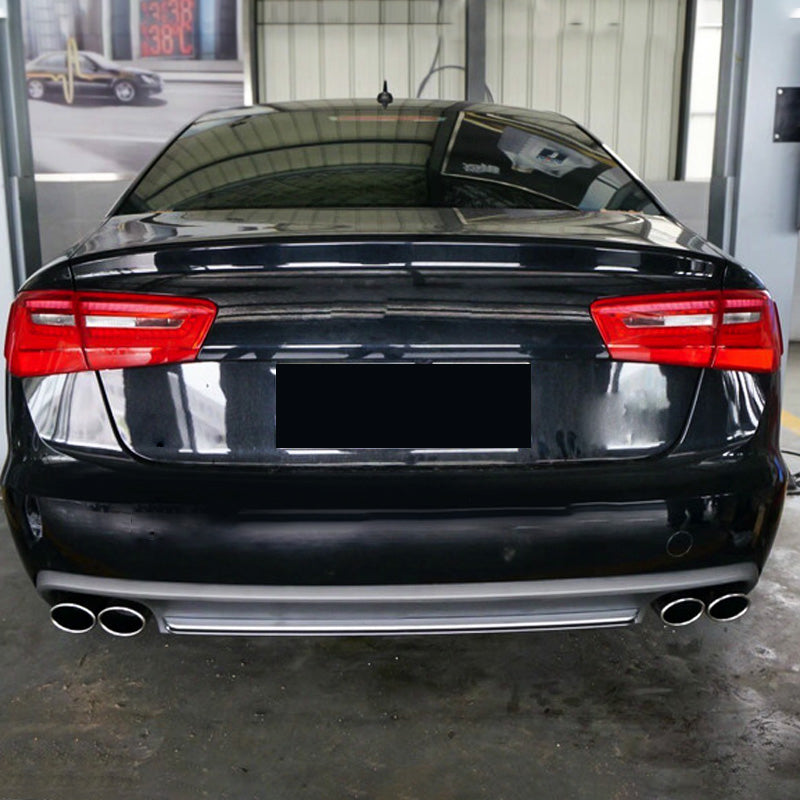 2012-2015 For Audi A6 S6 C7 Rear Diffuser With Tailpipe Exhaust Tips