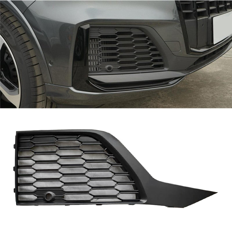 2020-2023 For Audi Q7 SQ7 4M.5 Front Bumper Down Grille Honeycomb Style Fog Light Grilles