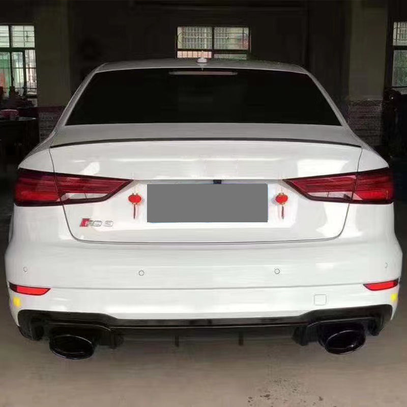 2017-2019 For Audi A3 S3 8V.5 Non S-line rear diffuser and large dual tailpipe