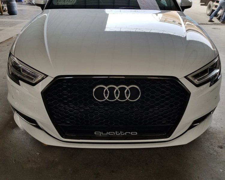 2017-2019 For Audi A3 S3 8V.5 RS3 Style Honeycomb Grille With Lower Mesh
