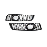 2008-2012 For Audi A3 S3 8P.5 8PA Front Bumper Down Grille Honeycomb Style Honeycomb Fog Light Grilles