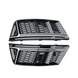 2017-2019 For Audi A4 S4 B9 Front Bumper Down Grille Honeycomb Style Non S line Fog Light Grilles