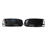2017-2019 For Audi A4 S4 B9 Front Bumper Down Grille Honeycomb Style S line Fog Light Grilles