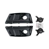 2017-2019 For Audi A4 S4 B9 Front Bumper Down Grille Honeycomb Style Non S line Fog Light Grilles