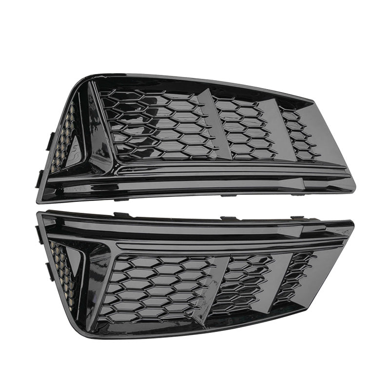 2017-2019 For Audi A4 S4 B9 Front Bumper Down Grille Honeycomb Style Non S line Fog Light Grilles