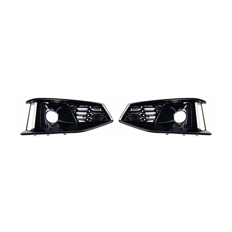 2020-2024 For Audi A4 S4 B9.5 Front Bumper Down Grille Honeycomb Style Non S line Fog Light Grilles