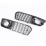 2008-2012 For Audi A4 S4 B8 A4 B8 Front Bumper Down Grille Honeycomb Style Non S line Fog Light Grilles
