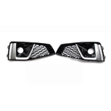 2019 For Audi A4 S4 B9 Front Bumper Down Grille Honeycomb Style S line Fog Light Grilles