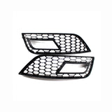 2013-2016 For Audi A4 S4 B8.5 Front Bumper Down Grille Honeycomb Style Non S line Fog Light Grilles