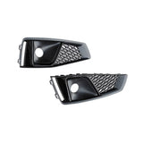 2019 For Audi A4 S4 B9 Front Bumper Down Grille Honeycomb Style S line Fog Light Grilles