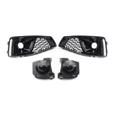 2019 For Audi A4 S4 B9 Front Bumper Down Grille Honeycomb Style S line Fog Light Grilles