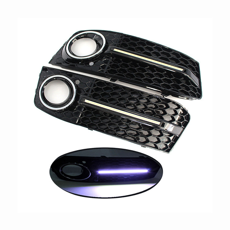 2008-2012 For Audi A4 S4 B8 A4 B8 Front Bumper Down Grille Honeycomb Style Non S line Fog Light Grilles