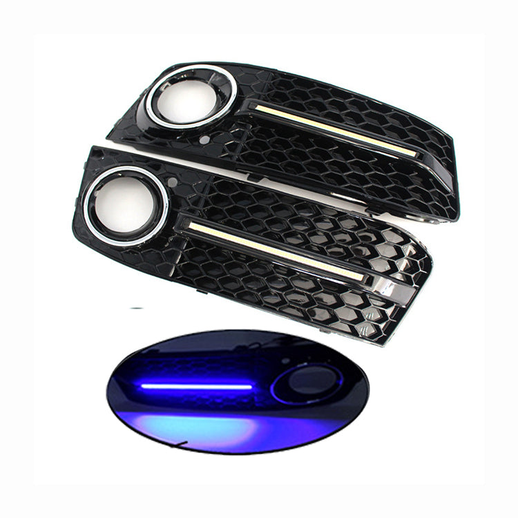 2008-2012 For Audi A4 S4 B8 A4 B8 Front Bumper Down Grille Honeycomb Style Non S line Fog Light Grilles
