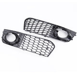 2008-2012 For Audi A4 S4 B8 A4 B8 Front Bumper Down Grille Honeycomb Style Non S line Fog Light Grilles