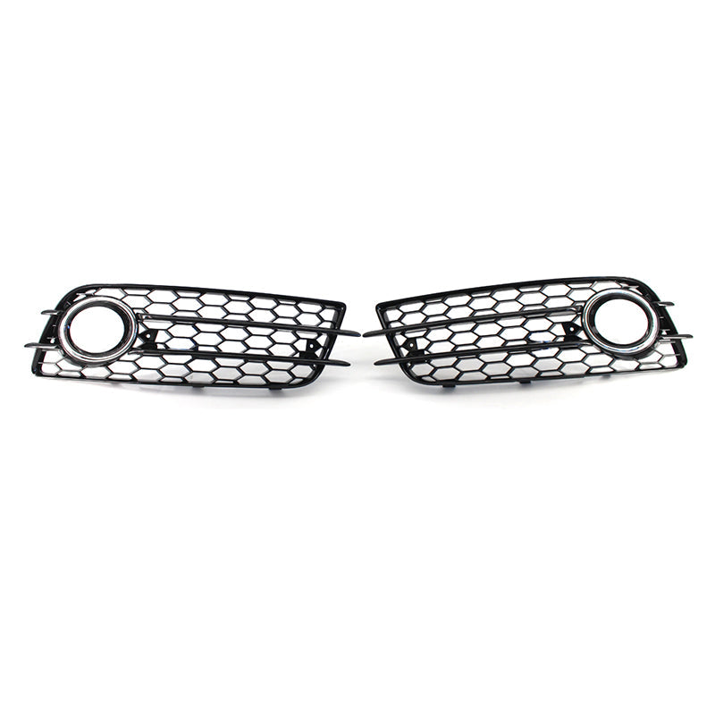 2008-2012 For Audi A4 S4 B8 Front Bumper Down Grille Honeycomb Style S line Fog Light Grilles