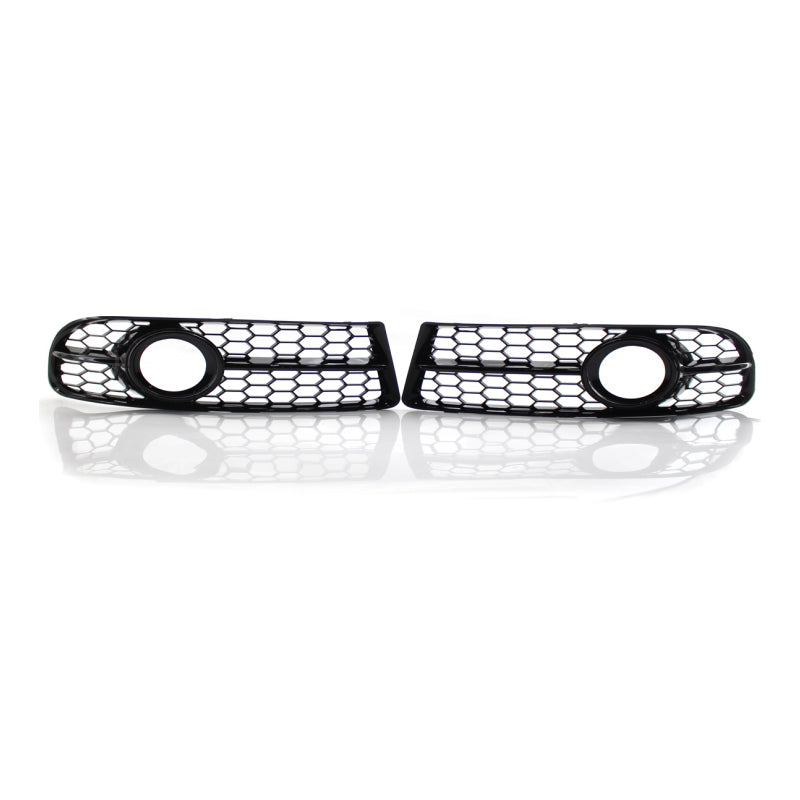 2005-2007 For Audi A4 S4 B7 Front Bumper Down Grille Honeycomb Style Fog Light Grilles