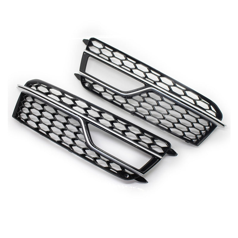 2012-2016 For Audi A5 S5 B8.5 Front Bumper Down Grille Honeycomb Style Fog Light Grilles
