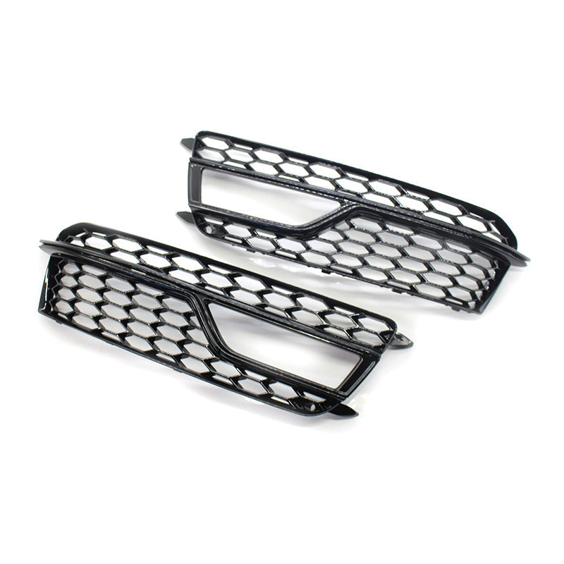 2012-2016 For Audi A5 S5 B8.5 Front Bumper Down Grille Honeycomb Style Fog Light Grilles