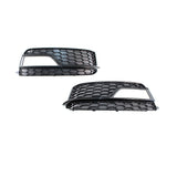 2012-2016 For Audi A5 S5 B8.5 Front Bumper Down Grille Honeycomb Style Fog Light Grilles