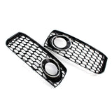 2009-2011 For Audi A5 S5 B8 Front Bumper Down Grille Honeycomb Style S line Fog Light Grilles