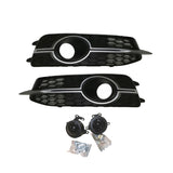 2012-2015 For Audi A6 S6 C7 Front Bumper Down Grille Honeycomb Style S Line Fog Light Grilles