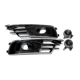 2016-2018 For Audi A6 S6 C7.5 Front Bumper Down Grille Honeycomb Style Non S Line Fog Light Grilles