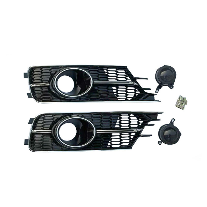 2016-2018 For Audi A6 S6 C7.5 Front Bumper Down Grille Honeycomb Style Non S Line Fog Light Grilles