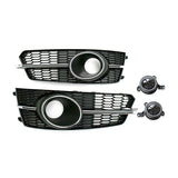 2016-2018 For Audi A6 S6 C7.5 Audi Front Bumper Down Grille Honeycomb Style S Line Fog Light Grilles