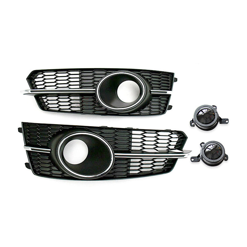 2016-2018 For Audi A6 S6 C7.5 Audi Front Bumper Down Grille Honeycomb Style S Line Fog Light Grilles