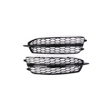 2012-2015 For Audi A6 S6 C7 Front Bumper Down Grille Honeycomb Style S Line Fog Light Grilles