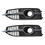 2009-2015 For Audi A7 S7 C7 Front Bumper Down Grille Honeycomb Style S line Fog Light Grilles