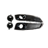 2011-2014 For Audi A8 D4 Front Bumper Down Grille Honeycomb Style Fog Light Grilles