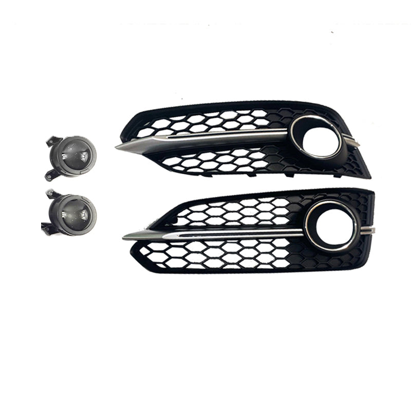 2015-2018 For Audi A8 S8 D4 PA Front Bumper Down Grille Honeycomb Style S line Fog Light Grilles