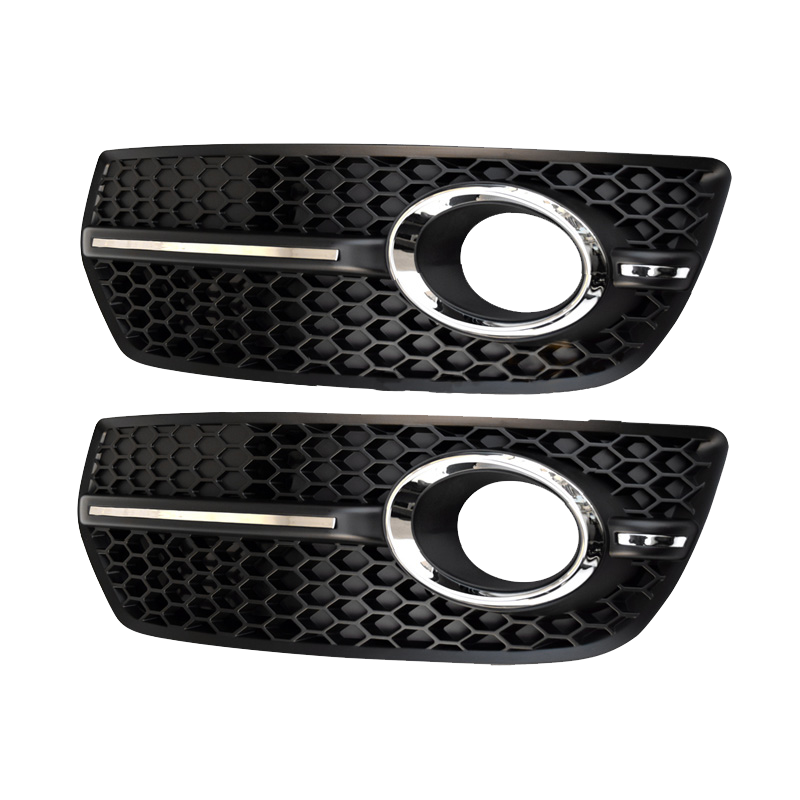 2009-2012 For Audi Q5 SQ5 8R/B8 Front Bumper Down Grille Honeycomb Style Non S line Fog Light Grilles