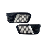 2019-2021 For Audi Q5 SQ5 B9 Front Bumper Down Grille Honeycomb Style Non S Line Fog Light Grilles