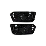 2019-2021 For Audi Q5 SQ5 B9 Front Bumper Down Grille Honeycomb Style Non S Line Fog Light Grilles