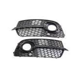 2013-2018 For Audi Q5 SQ5 8R.5/B8.5 Front Bumper Down Grille Honeycomb Style S Line Fog Light Grilles