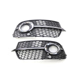2013-2018 For Audi Q5 SQ5 8R.5/B8.5 Front Bumper Down Grille Honeycomb Style S Line Fog Light Grilles