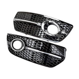 2009-2012 For Audi Q5 SQ5 8R/B8 Front Bumper Down Grille Honeycomb Style Non S line Fog Light Grilles