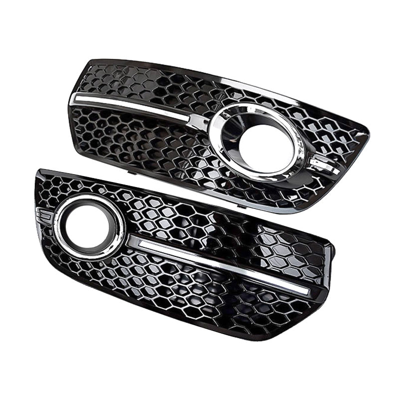 2009-2012 For Audi Q5 SQ5 8R/B8 Front Bumper Down Grille Honeycomb Style Non S line Fog Light Grilles