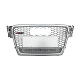2008-2012 For Audi A4 S4 B8 RS4 Style Honeycomb Front Grille With Lower Mesh