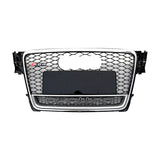 2008-2012 For Audi A4 S4 B8 RS4 Style Honeycomb Front Grille With Lower Mesh