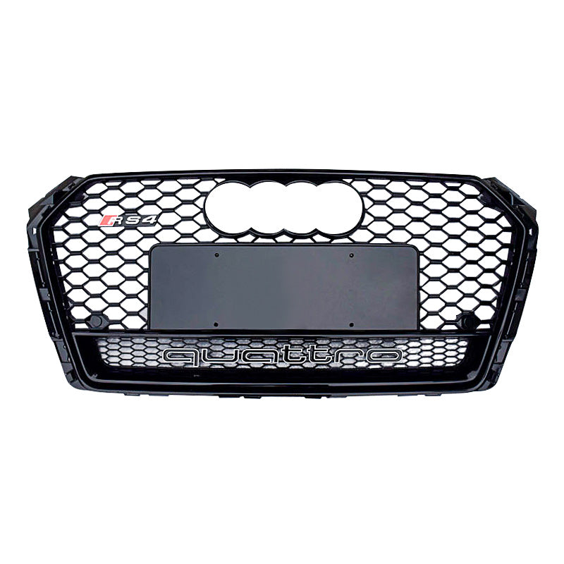 2017-2019 For Audi A4 S4 B9 RS4 Honeycomb Front Grille With Lower Mesh Quattro
