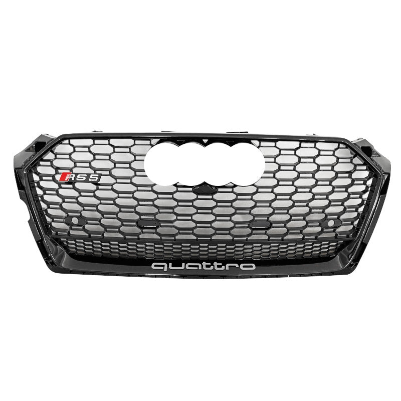 2017-2019 For Audi A5 S5 B9 RS5 Style Honeycomb Grille With Lower Mesh